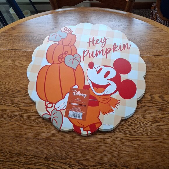 Other - 4 NWT Mickey Mouse "Hey Pumpkin " placemats